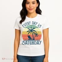Every Day Is Saturday Funny Retirement Gift Men Women Women's T-Shirt thumb 4