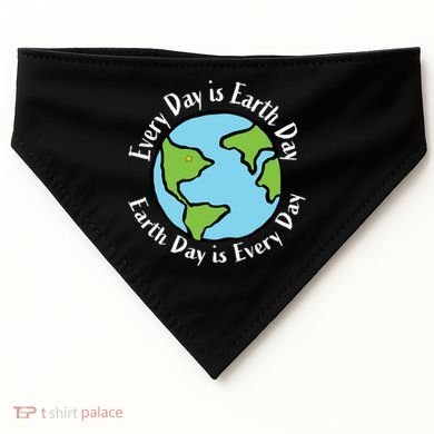 Every Day Is Earth Day World USA-Made Doggie Bandana
