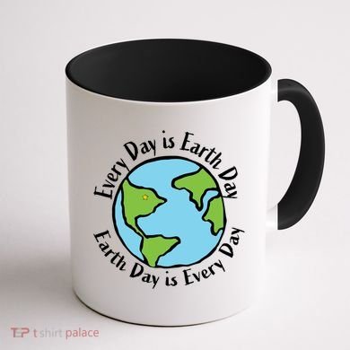 Every Day Is Earth Day World Coffee Mug back