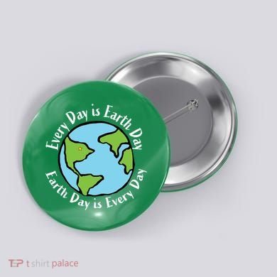 Every Day Is Earth Day World Button