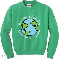 Every Day Is Earth Day World Kids Sweatshirt thumb 0