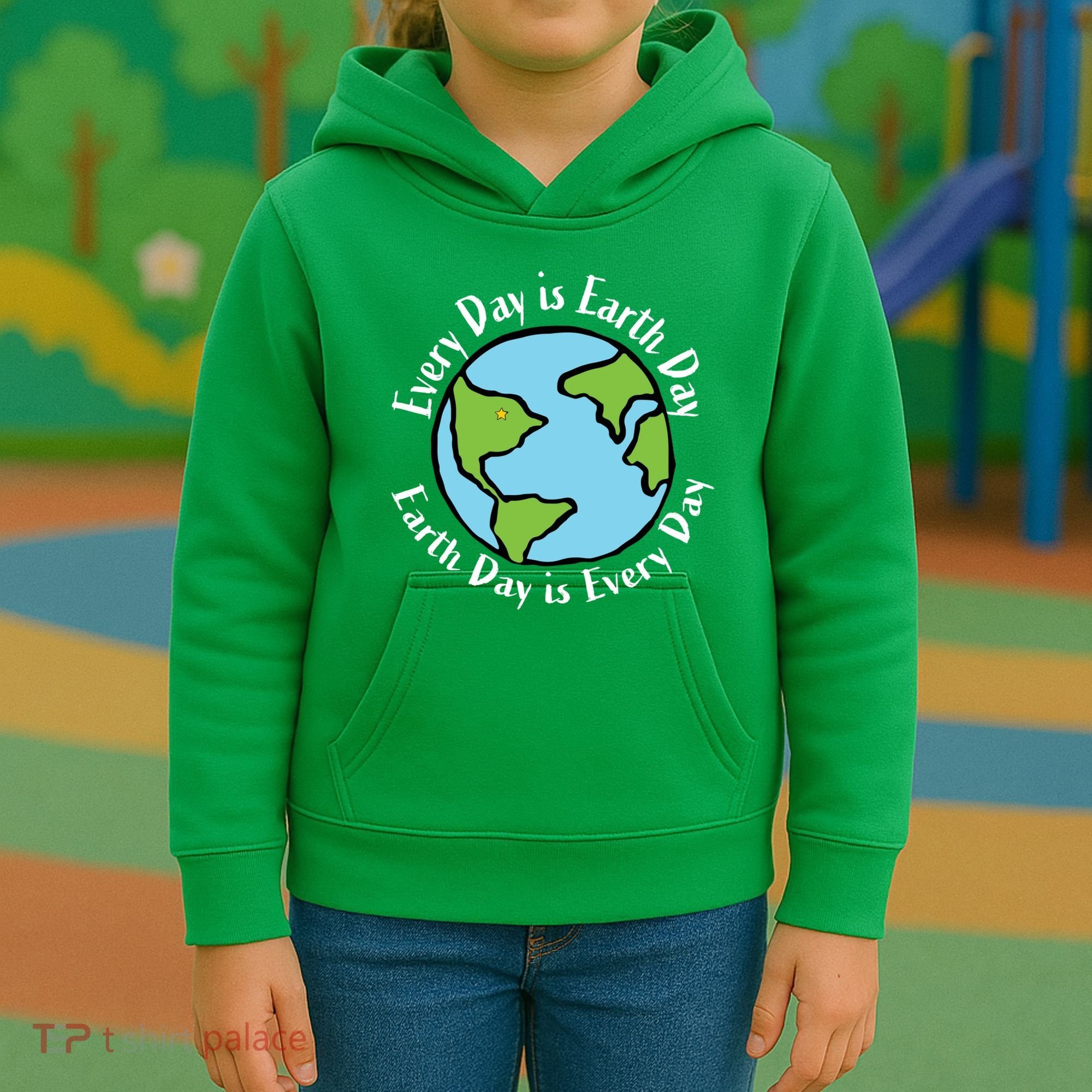 Every Day Is Earth Day World Kids Hoodie