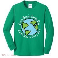 Every Day Is Earth Day World Kids Long Sleeve Shirt thumb 0