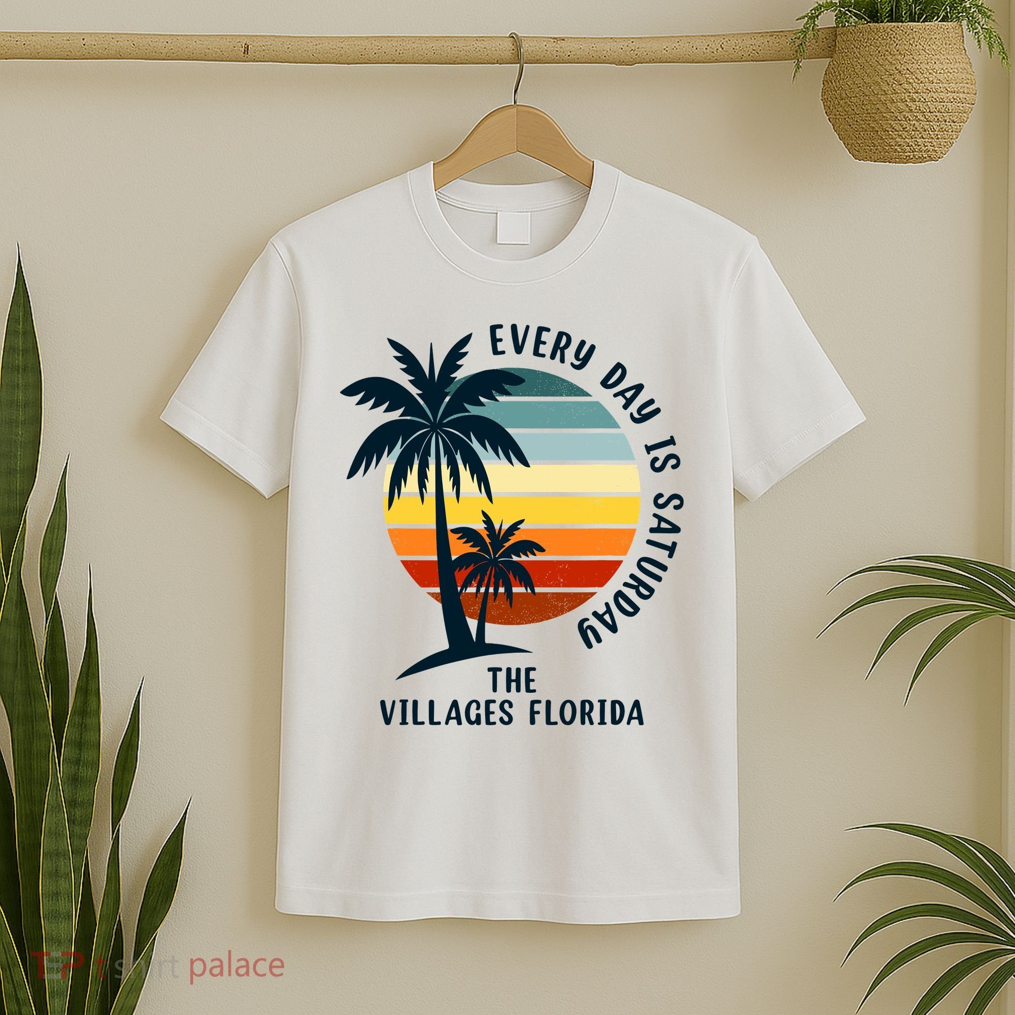 Every Day Is Saturday The Villages Florida Retro Vintage T-Shirt