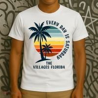 Every Day Is Saturday The Villages Florida Retro Vintage T-Shirt thumb 3