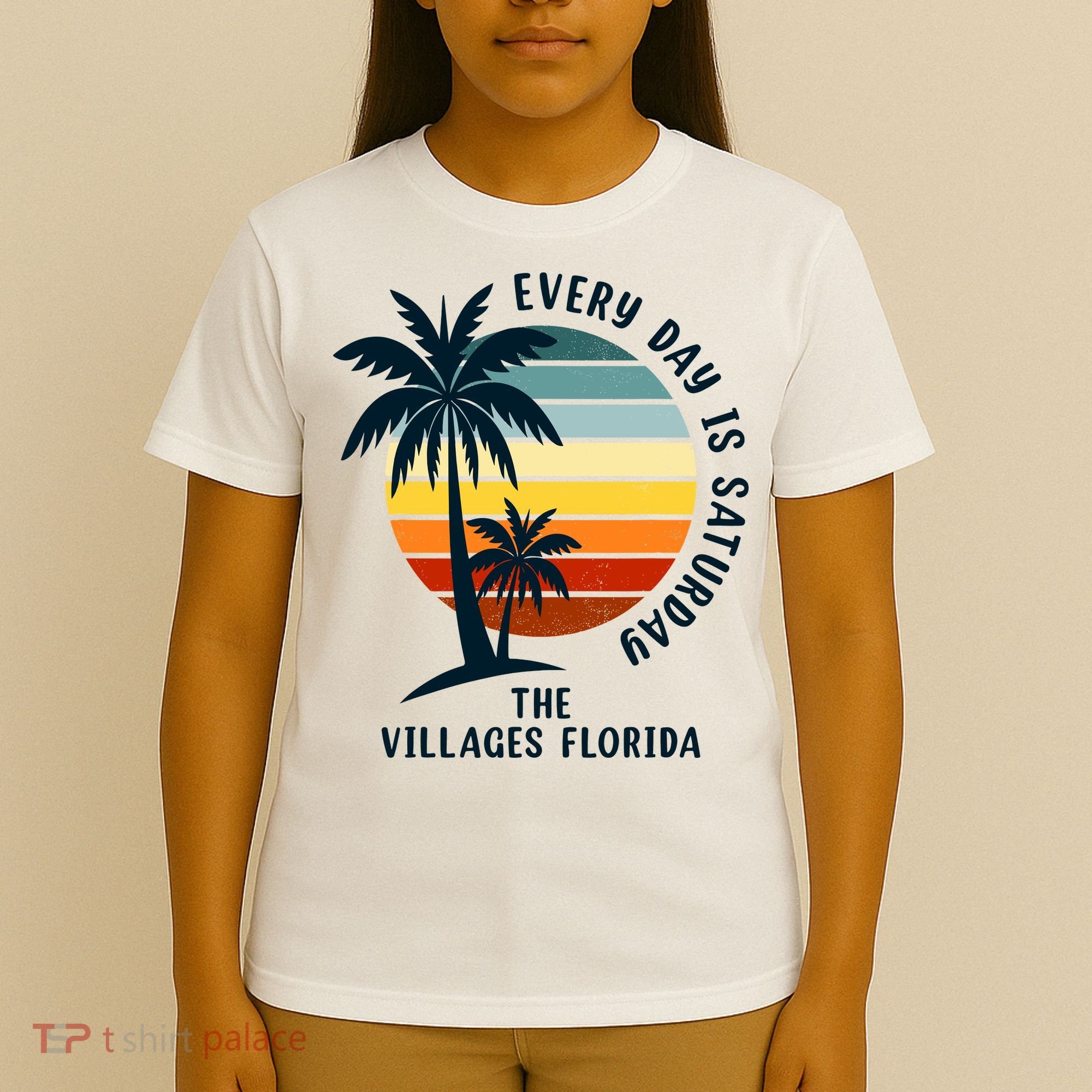 Every Day Is Saturday The Villages Florida Retro Vintage T-Shirt