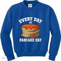 Every Day Is Pancake Day Waffle Breakfast Flapjack Hotcake Gift Kids Sweatshirt thumb 0