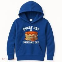 Every Day Is Pancake Day Waffle Breakfast Flapjack Hotcake Gift Kids Hoodie thumb 0