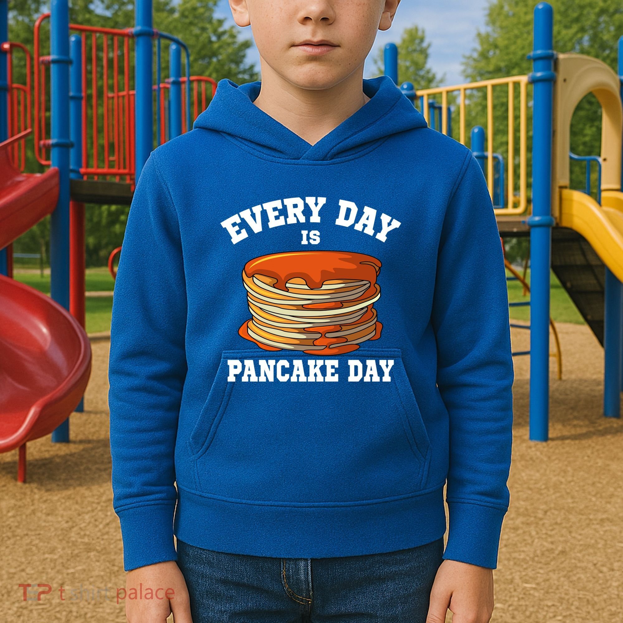 Every Day Is Pancake Day Waffle Breakfast Flapjack Hotcake Gift Kids Hoodie