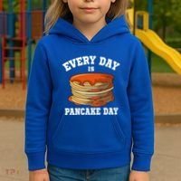 Every Day Is Pancake Day Waffle Breakfast Flapjack Hotcake Gift Kids Hoodie thumb 3