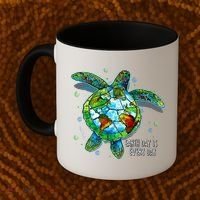 Earth Day Is Every Day Funny Sea Turtle Animal Saving Earth Coffee Mug thumb 2