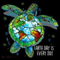 Earth Day Is Every Day Funny Sea Turtle Animal Saving Earth Coffee Mug thumb 5