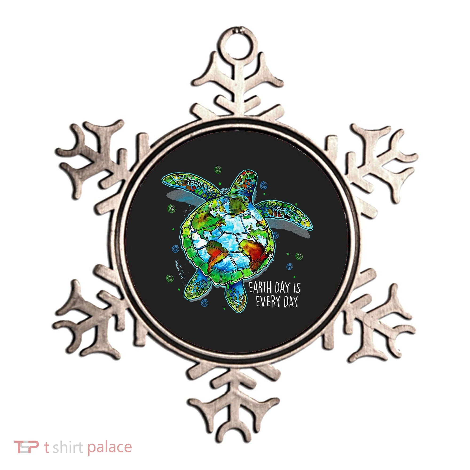 Earth Day Is Every Day Funny Sea Turtle Animal Saving Earth Ornament