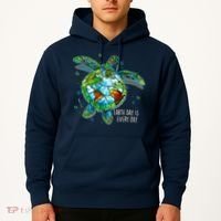 Earth Day Is Every Day Funny Sea Turtle Animal Saving Earth Hoodie thumb 2