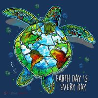 Earth Day Is Every Day Funny Sea Turtle Animal Saving Earth Coaster thumb 2