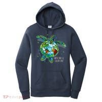 Earth Day Is Every Day Funny Sea Turtle Animal Saving Earth Women's Hoodie thumb 0