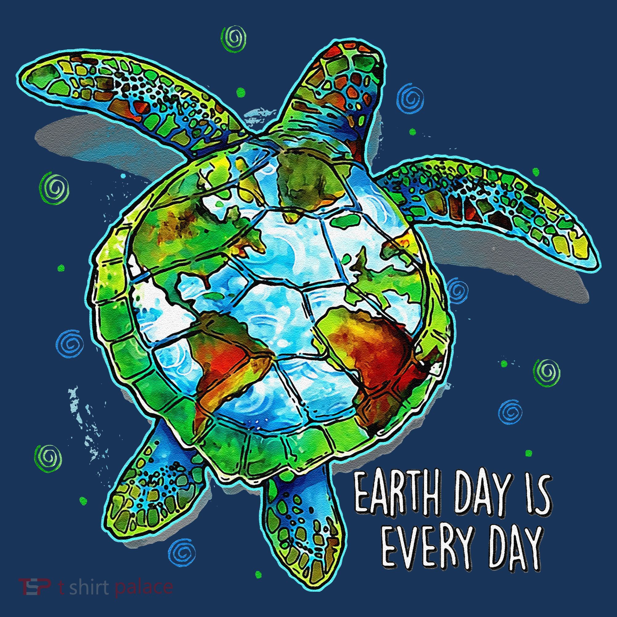 Earth Day Is Every Day Funny Sea Turtle Animal Saving Earth Women's Hoodie