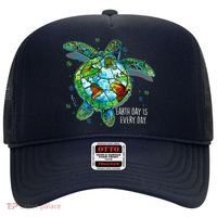 Earth Day Is Every Day Funny Sea Turtle Animal Saving Earth Hat thumb 0
