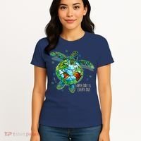 Earth Day Is Every Day Funny Sea Turtle Animal Saving Earth Women's T-Shirt thumb 4