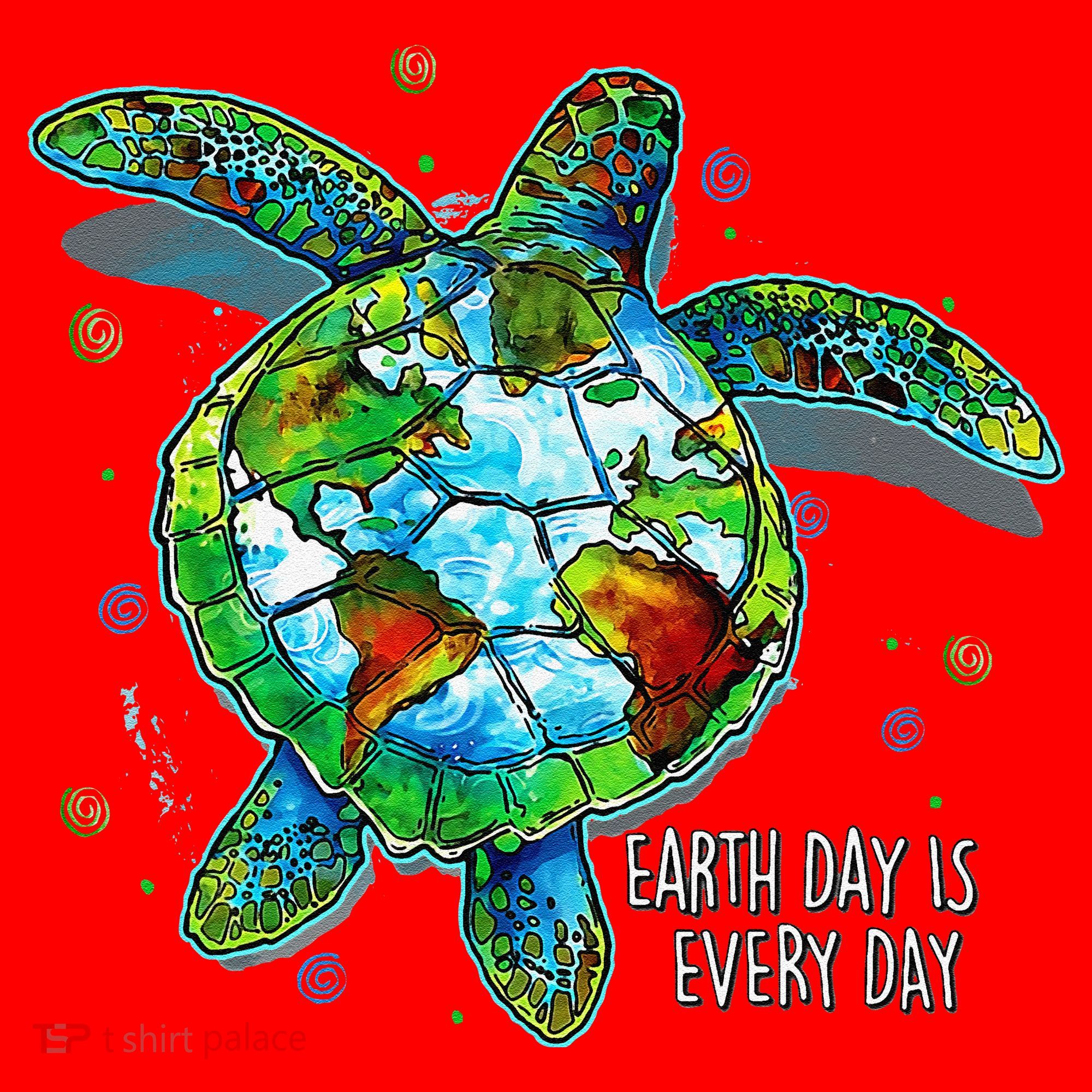 Earth Day Is Every Day Funny Sea Turtle Animal Saving Earth Santa Hat