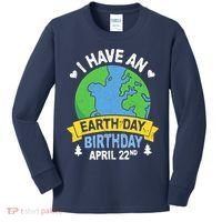Earth Day Is My Birthday Pro Environment Party Gifts Kids Long Sleeve Shirt thumb 0