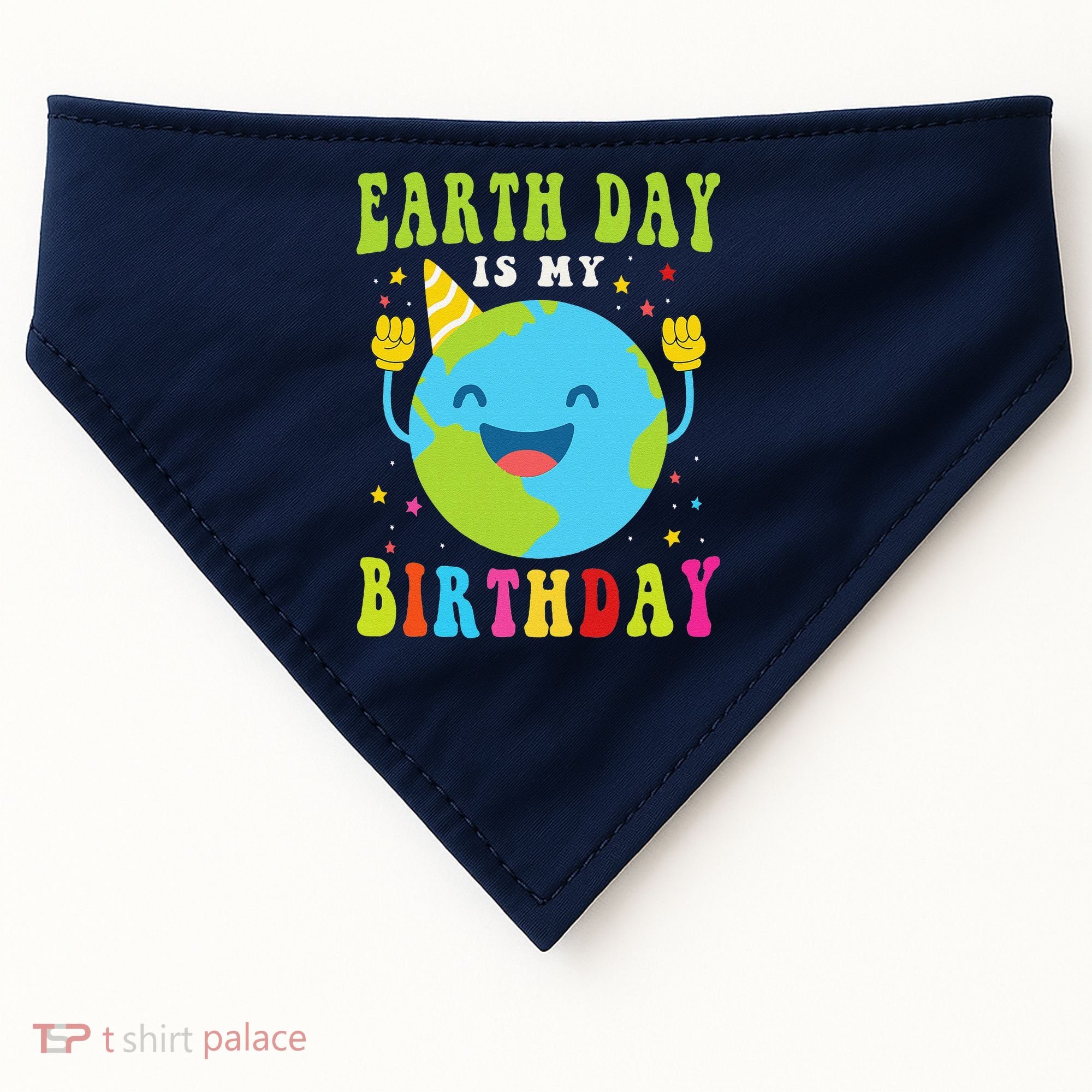 Earth Day Is My Birthday Pro Environment Birthday Party USA-Made Doggie Bandana