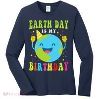 Earth Day Is My Birthday Pro Environment Birthday Party Women's Long Sleeve Shirt thumb 0