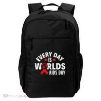 Every Day Is Worlds Aids Day HIV AIDS Awareness Red Ribbon Backpack thumb 0