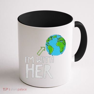 Earth Day I'm With Her World Nature Funny Environment Cool Coffee Mug back