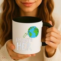 Earth Day I'm With Her World Nature Funny Environment Cool Coffee Mug thumb 3