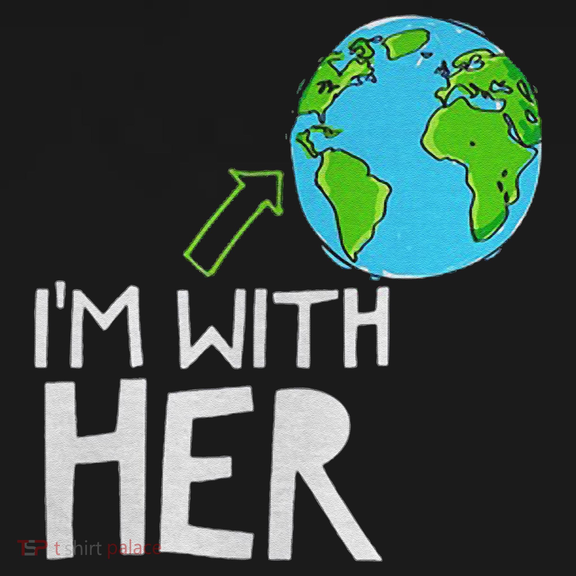 Earth Day I'm With Her World Nature Funny Environment Cool Baby Bodysuit