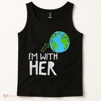 Earth Day I'm With Her World Nature Funny Environment Cool Tank Top thumb 2