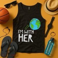Earth Day I'm With Her World Nature Funny Environment Cool Tank Top thumb 4