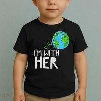 Earth Day I'm With Her World Nature Funny Environment Cool Toddler T-Shirt thumb 2
