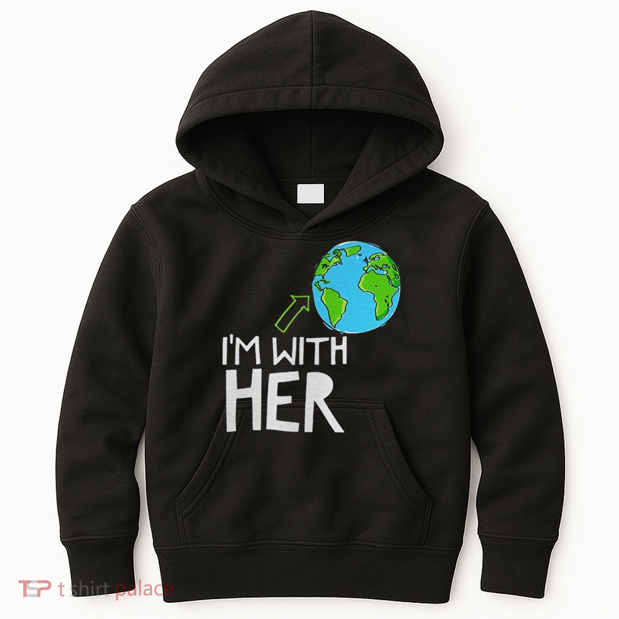 Earth Day I'm With Her World Nature Funny Environment Cool Kids Hoodie