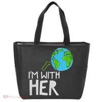 Earth Day I'm With Her World Nature Funny Environment Cool Tote Bag thumb 0