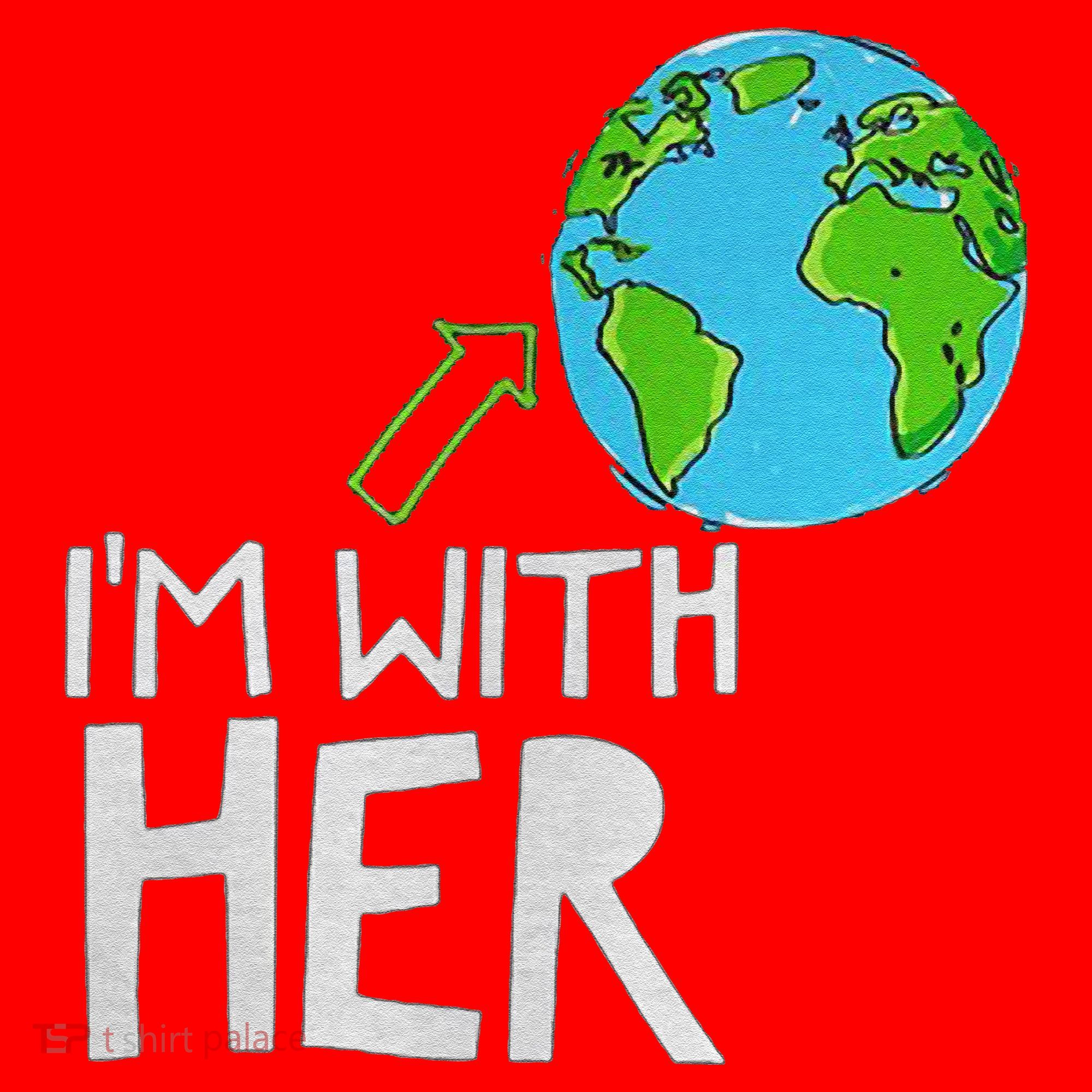 Earth Day I'm With Her World Nature Funny Environment Cool Santa Hat