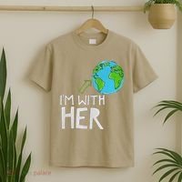 Earth Day I'm With Her World Nature Funny Environment Cool T-Shirt thumb 2