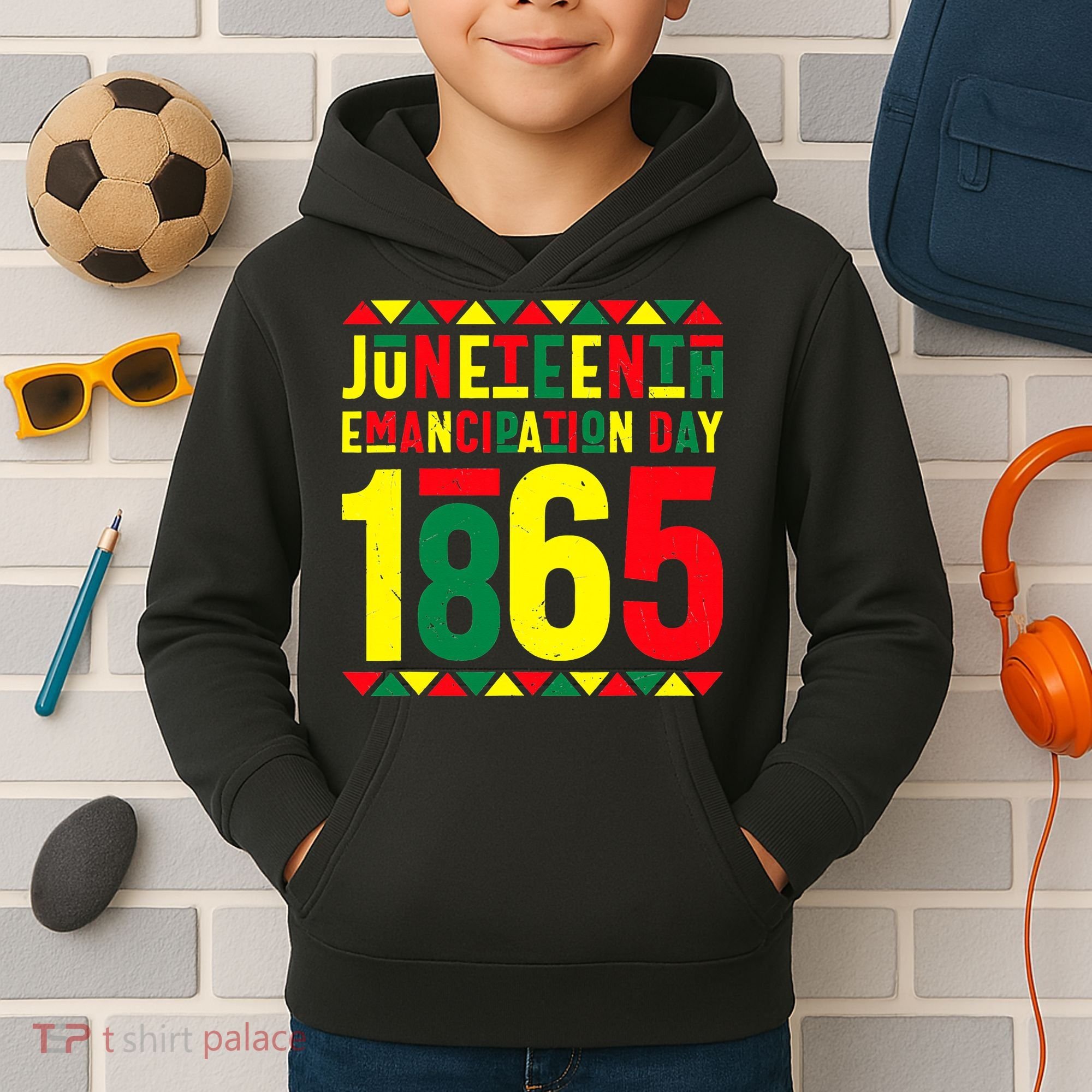 Emancipation Day Juneteenth African 1865 Freedom American Kids Hoodie
