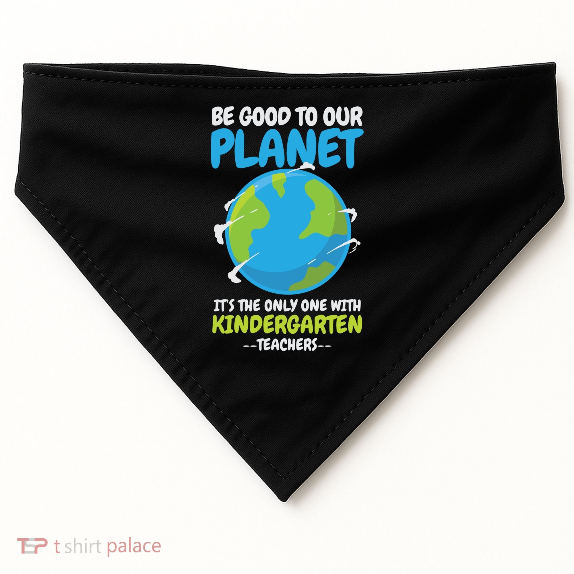 Earth Day Kindergarten Teacher Gift USA-Made Doggie Bandana