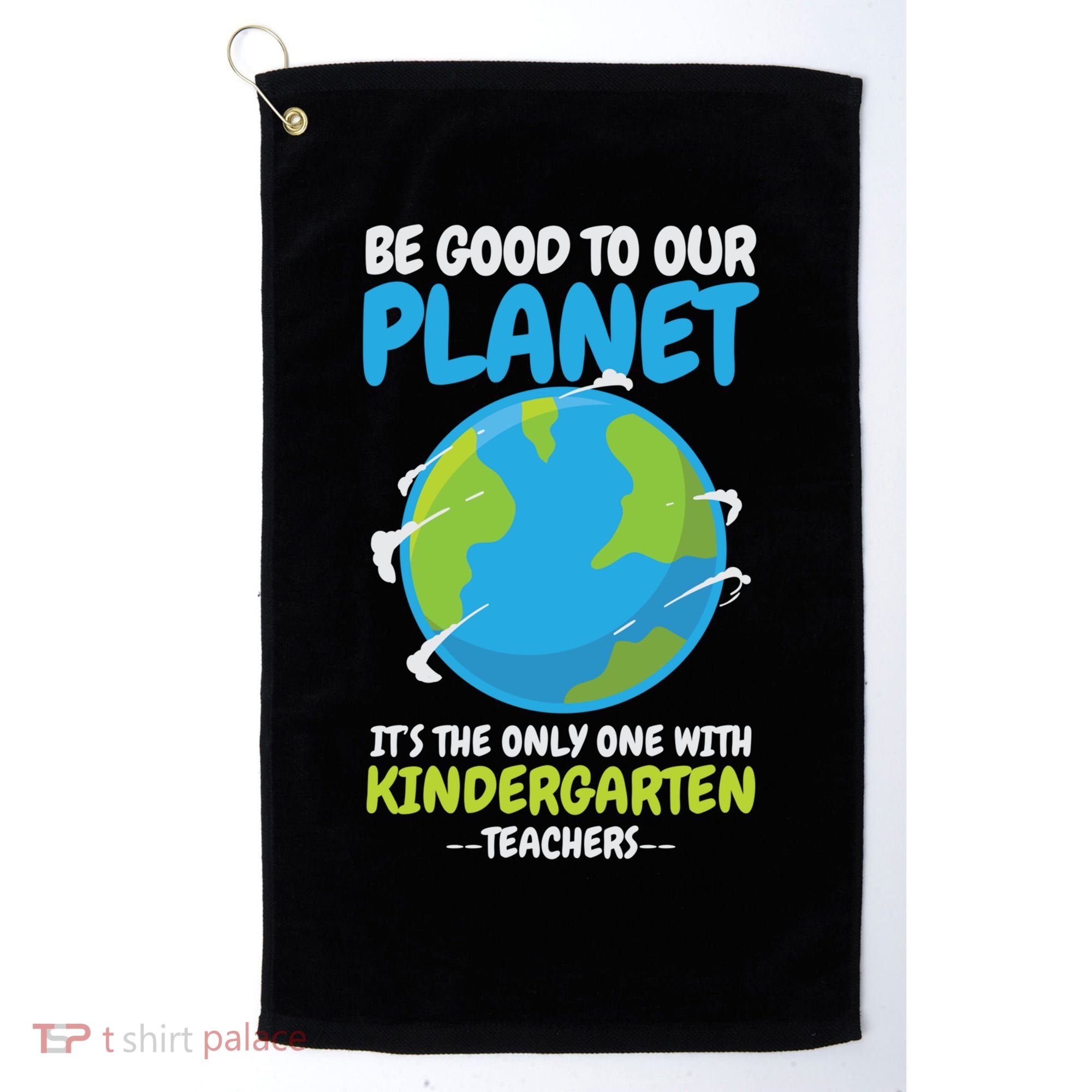 Earth Day Kindergarten Teacher Gift Golf Towel