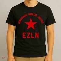 EZLN Democracia Libertad Justicia  Zapatista Socialist T-Shirt thumb 3
