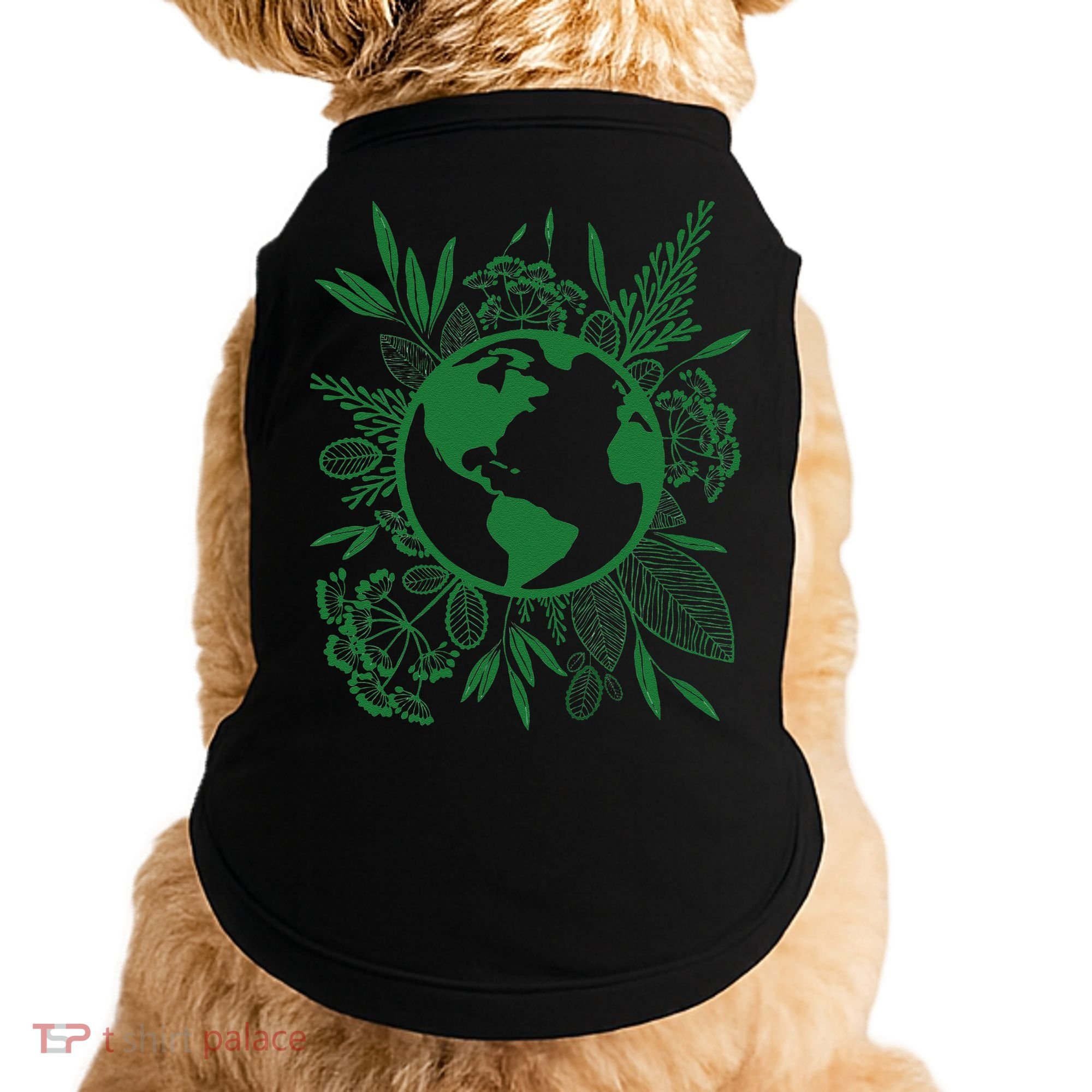 Earth Day Live Green Peace, Love, Reuse, Recycle Doggie Tank