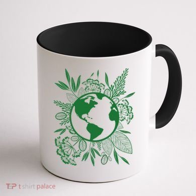 Earth Day Live Green Peace, Love, Reuse, Recycle Coffee Mug back
