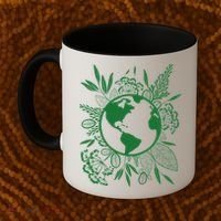 Earth Day Live Green Peace, Love, Reuse, Recycle Coffee Mug thumb 2