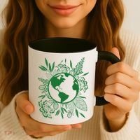 Earth Day Live Green Peace, Love, Reuse, Recycle Coffee Mug thumb 3