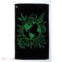 Earth Day Live Green Peace, Love, Reuse, Recycle Golf Towel thumb 0
