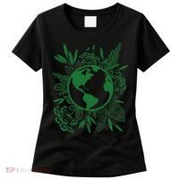 Earth Day Live Green Peace, Love, Reuse, Recycle Women's T-Shirt thumb 0