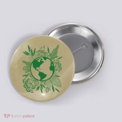 Earth Day Live Green Peace, Love, Reuse, Recycle Button