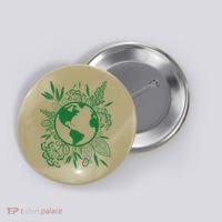 Earth Day Live Green Peace, Love, Reuse, Recycle Button thumb 0